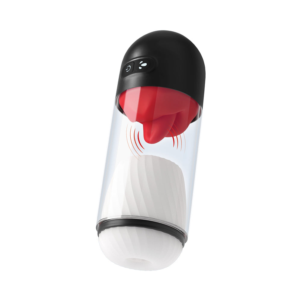 Delite Masturbator with Tongue Action White