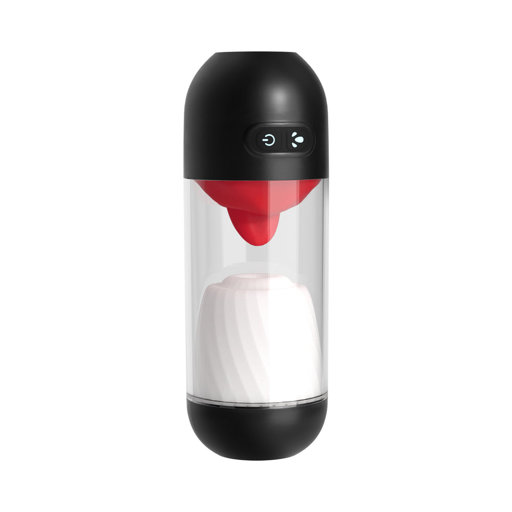 Delite Masturbator with Tongue Action White
