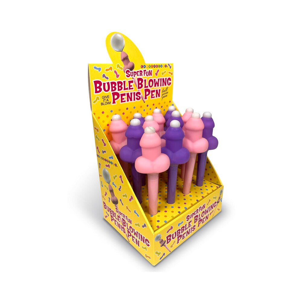 Super Fun Bubble Blowing Penis Pen 12-Piece Display