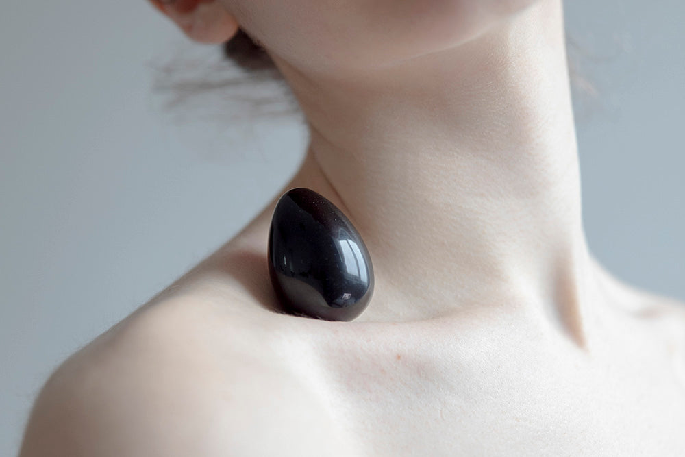 Chakrubs Xaga Yoni Egg Obsidian (non-drilled)