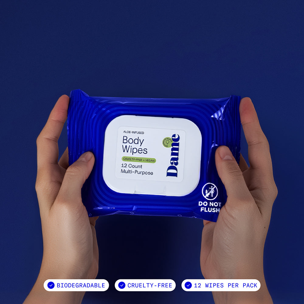 Dame Body Wipes 12ct Aloe & Cucumber
