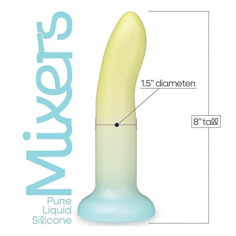 Mixers 8 in. Silicone Dildo Lime Rickey