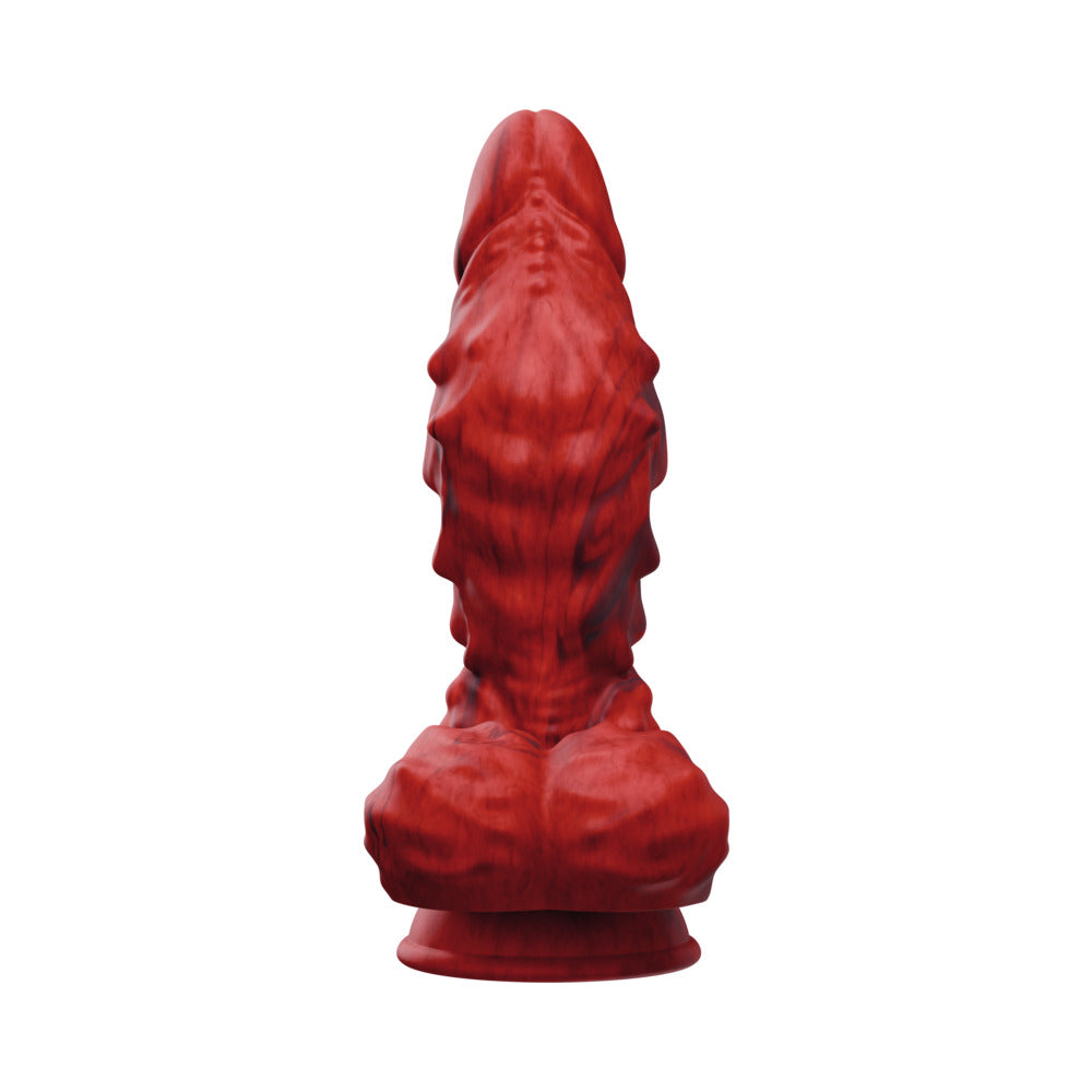 Tentra Vulkris Volcanic Dragon Vibrating Dildo Red