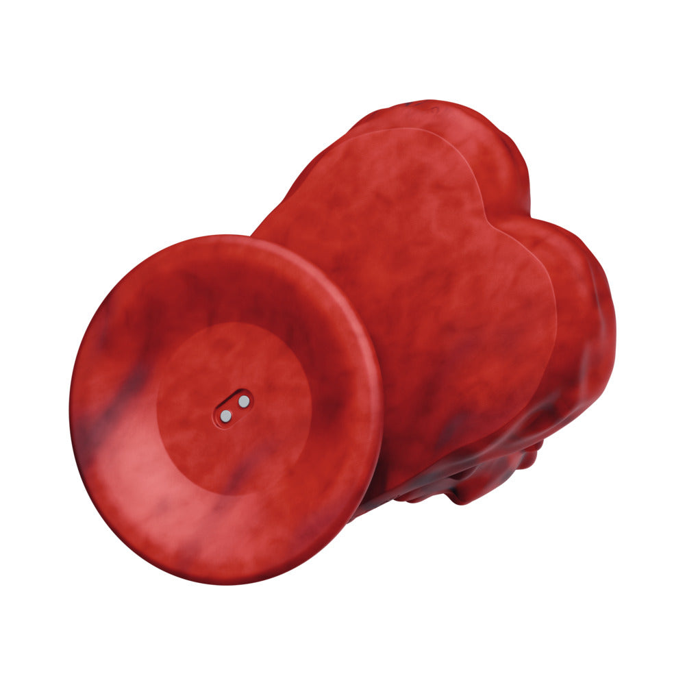 Tentra Vulkris Volcanic Dragon Vibrating Dildo Red