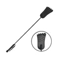 Rouge Leather Foot Riding Crop Black