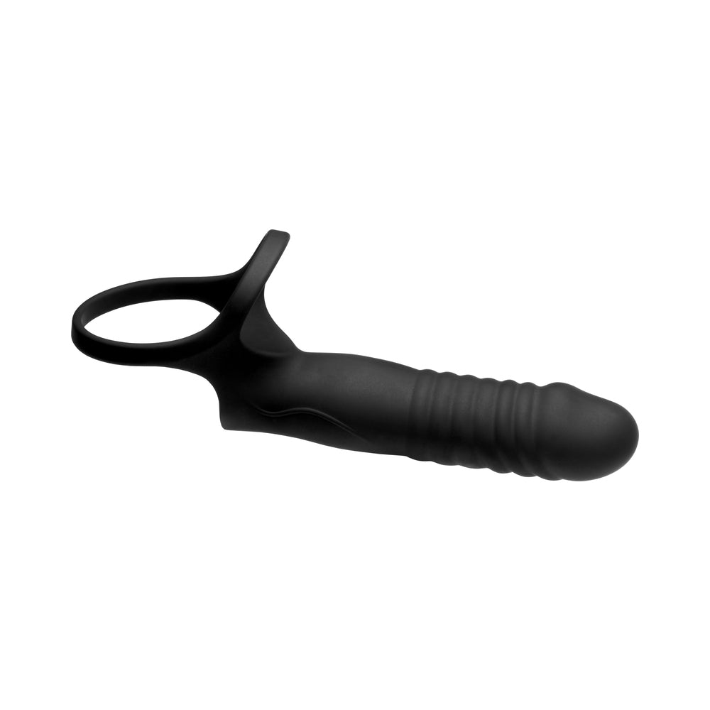JOCK Enhancers Double Thrust Thrusting & Vibrating Double Penetration C-Ring w/ Remote