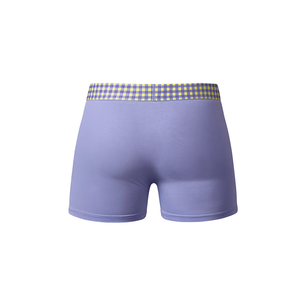 Male Power So Cumfy Gingham Boxer Brief Purple M