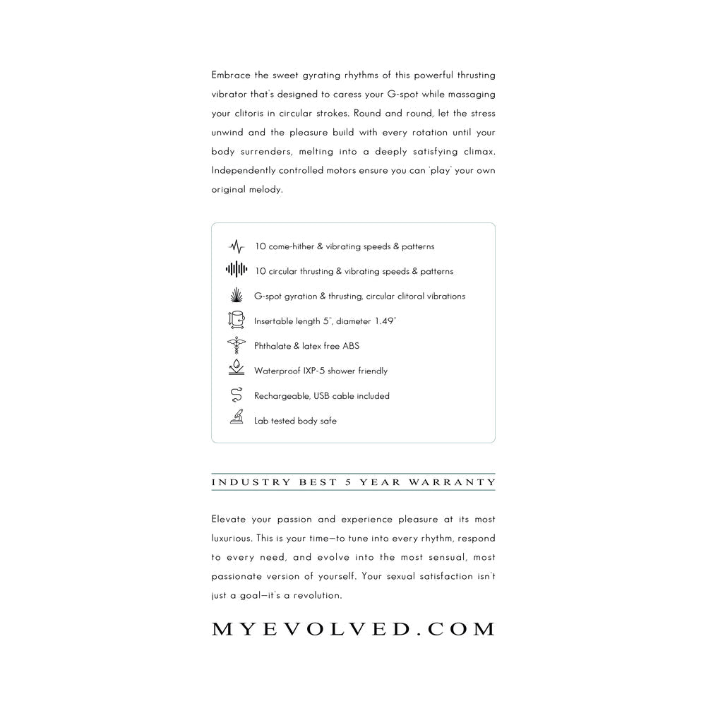 Evolved Rub Me Tender G-Spot Gyration & Thrusting Mint