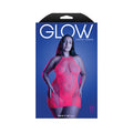 Fantasy Lingerie Glow Back It Up Halter Dress in Floral Knit and Fishnet Queen Size
