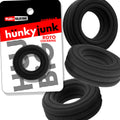Hunkyjunk Roto Grooved Gripper-Ribbed Cockring Black Fog