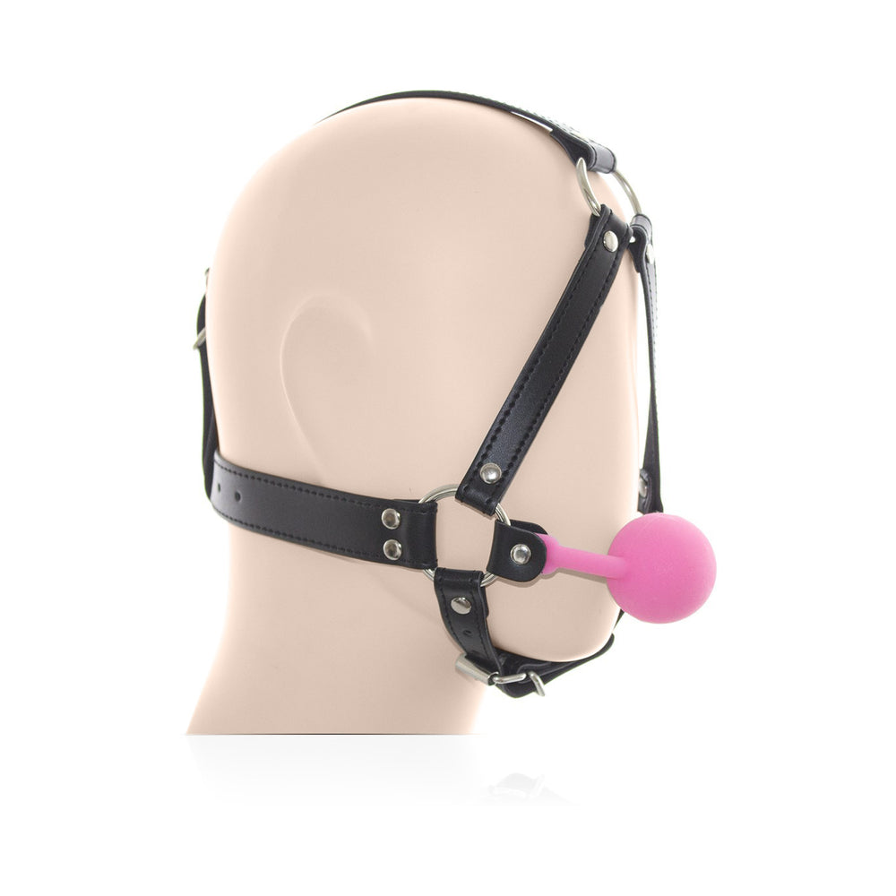 Ple'sur Face Harness Ball Gag Pink