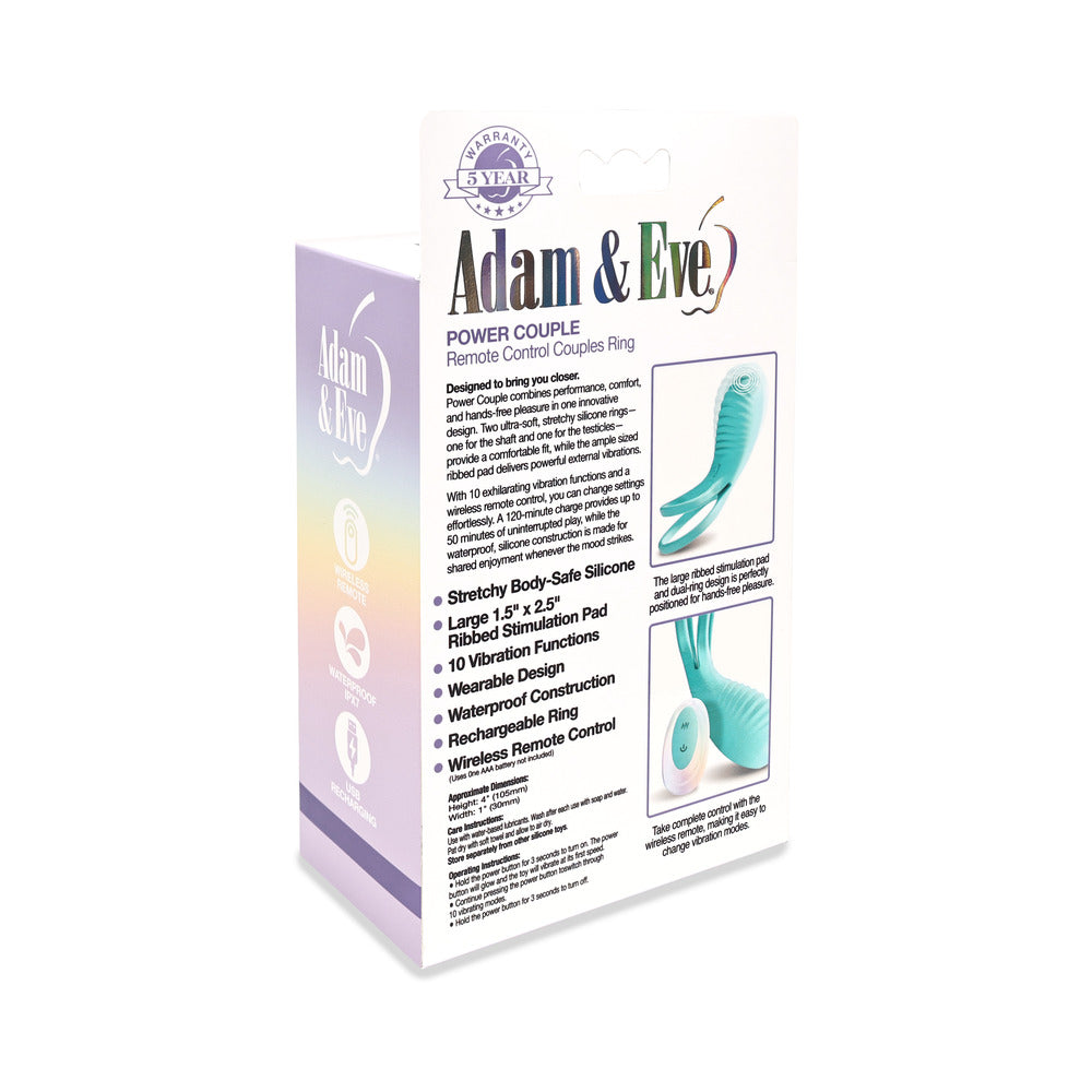 Adam & Eve Power Couple Remote Control Couples Ring
