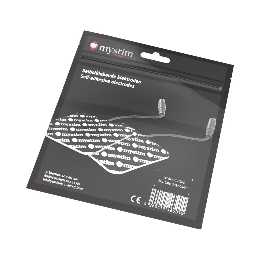 Mystim Replacement Square Electrode Pad 4-Pack