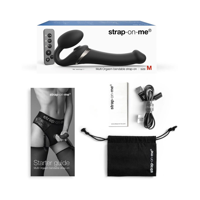 Strap-On-Me Multi Orgasm Bendable Strapless Strap-On Black Small